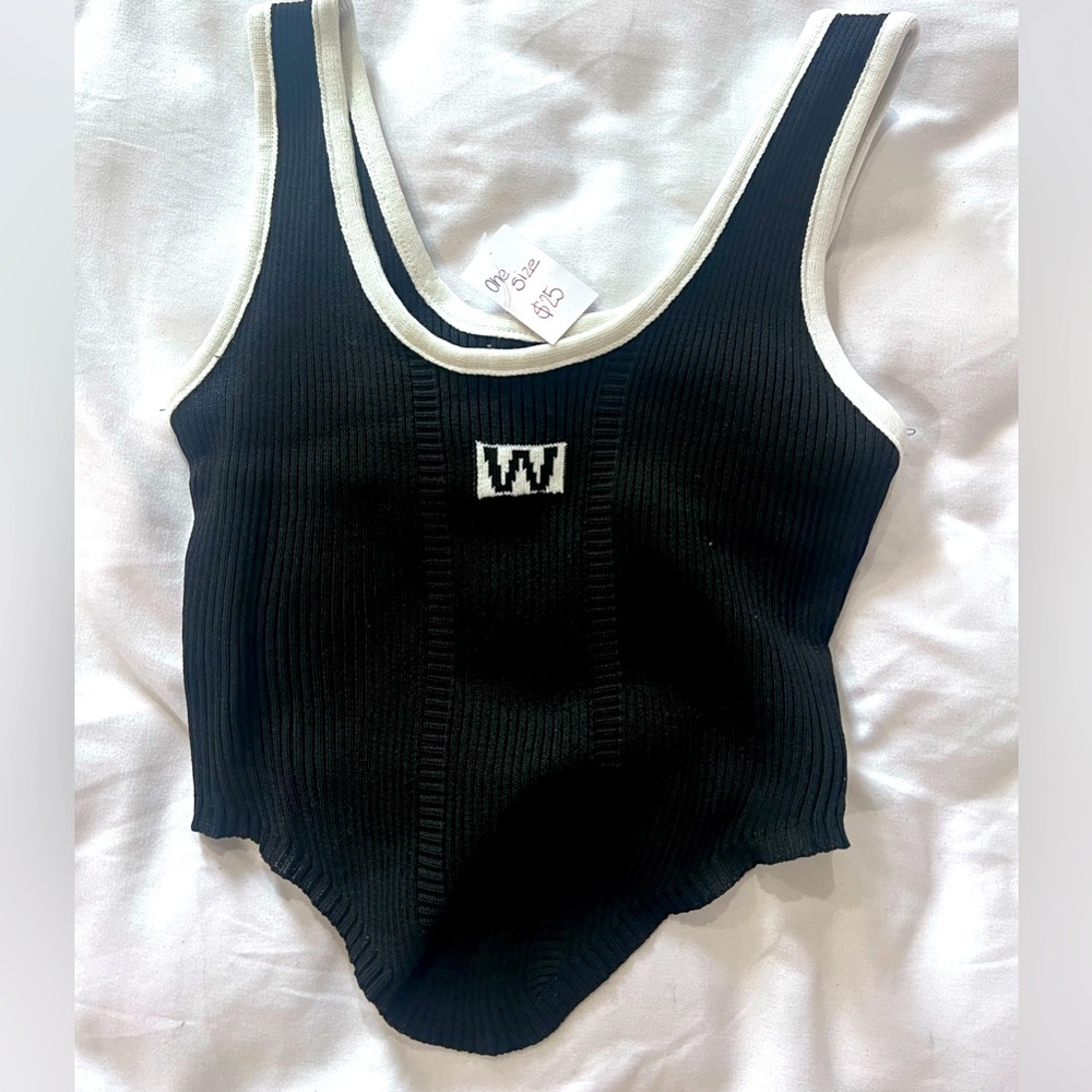 Black and White Crop Top